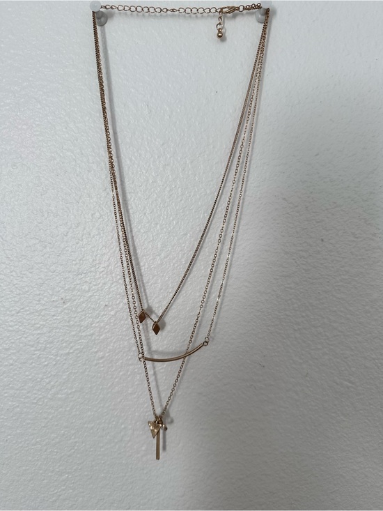 Jewelry - Triple-Layer Bar Necklace in Gold Tone